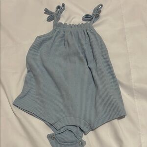 Old Navy Baby Blue Ribbed Romper
